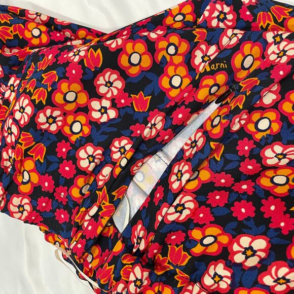 MARNI Pop Garden-Print Crepe Flared-Leg Trousers Size 36 / Small - Picture 10 of 11